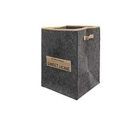 Douceur d'Intérieur 1801446 Laundry Basket Polyester + Jute Black 32 x 32 x 45 cm