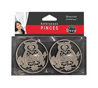 Douceur d'Intérieur 2 Curtain Tie Backs 8 cm Painted Metal Taupe