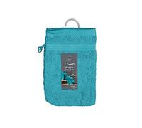 Douceur d'Intérieur, Set of 2 Face Cloths 15 x 21 cm Peacock Blue 100% Cotton Fashion