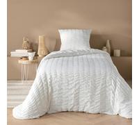 Douceur d'Intérieur, 2-Piece Bed Linen (140 x 200 cm) Plissia, Microfibre, Pleated