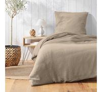 Douceur d'Intérieur, 2-Piece Bedding Set (140 x 200 cm) Angelia Sand, 1 Cotton Side and 1 Face Cotton Gauze