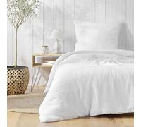 Douceur d'Intérieur, 2-Piece Bedding Set (140 x 200 cm) Angelia White, 1 Face Cotton and 1 Side Cotton Gauze