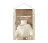 Douceur d'Intérieur, 2-Piece Bedding Set (140 x 200 cm) Heltie Ivory, Tufted Microfibre
