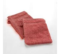 Douceur d'Intérieur, 2 Washcloths 15 x 21 cm Terracotta, 100% Cotton, Tendresse