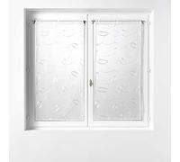 Douceur d'Intérieur, 2 x 60 x 90 cm White Veil Embroidered Curtain Pole