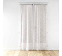 Douceur d'Intérieur, 2 x 70 x 200 cm Karla Taupe Woven Embroidered Curtain Tape