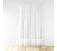 Douceur d'Intérieur, 2 x 70 x 200 cm Karla White Woven Embroidered Curtain Tape