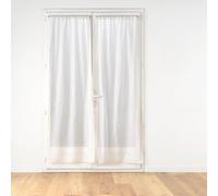 Douceur d'Intérieur, 2 x 70 x 200cm Norin Linen Look Woven Straight Curtain Pole