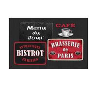 Douceur d'Intérieur 28.5 x 43.5 cm PVC Printed Bistro Design Black