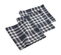 douceur d'intérieur, 3 Napkins (45 x 45 cm) Traditio Black, Woven Cotton