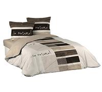 Douceur d'Interieur 3-Piece 240 x 220 cm 42 Yarns Printed So Natural Allover Bed Linen Set, Multi-Colour