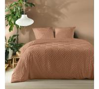 Douceur d'Intérieur, 3-Piece Bedding Set (240 x 220 cm) Heltie Mocha, Tufted Microfibre