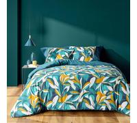 Douceur d'Intérieur, 3-Piece Bedding Set (240 x 220 cm) Lavinia Blue, Printed Polycotton