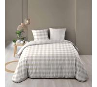 Douceur d'Intérieur, 3-Piece Bedding Set (240 x 220 cm) Victory Natural, 100% Cotton