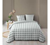 Douceur d'Intérieur, 3-Piece Bedding Set (240 x 220 cm) Victory Sage 100% Cotton