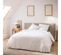 Douceur d'Intérieur, 3-Piece Bedding Set (260 x 240 cm) Meline White, 100% Cotton Yarn Dyed