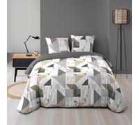 Douceur d'Intérieur, 3-Piece Set (240 x 220 cm) Trigone, Printed Microfibre