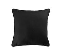 DOUCEUR D'INTERIEUR 40 x 40 cm Panama Cushion Cover Plus Zip, Noir