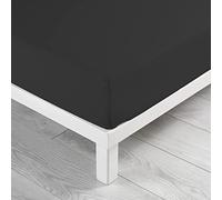 Douceur d'Interieur 57 Yarns Uni Fitted Sheet, Charbon