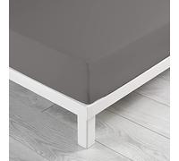 Douceur d'Interieur 57 Yarns Uni Fitted Sheet, Gris Souris