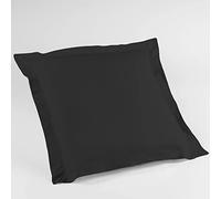 Douceur d'Interieur 57 Yarns Uni Pillow Case Flat Flounce Plus Bourdon Stitch, Charbon