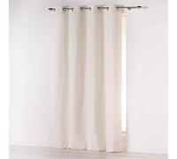 Douceur d'Intérieur Absolu Microfibre Curtain with Eyelets, Plain, Polyester, polyester, natural, 140 cm x 260 cm