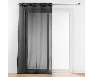 Douceur d'Intérieur, Amani Net Curtain with Eyelets 140 x 240 cm Black Sandblasted
