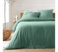 Douceur d'Intérieur, Angelia Sage 3-Piece Bedding Set (240 x 220 cm) Cotton Ga