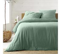 Douceur d'Intérieur, Angelia Sage 3-Piece Bedding Set (260 x 240 cm) Cotton Gauze