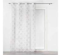 Douceur d'Intérieur Arcadie Sand Blasted Metallic Printed Eyelet Curtain 140 x 240 cm