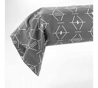 douceur d'intérieur, Aristide Bolster Pillowcase (85 x 185 cm) Anthracite 100% Cotton