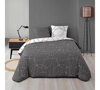 Douceur d'Intérieur Bedding Set, Polyester, Multicoloured, 220 x 240 cm, Polyester, Multicolored, 240 x 220 cm