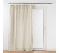 Douceur d'Intérieur, Belani Net Curtain with Loops (140 x 240 cm) Linen, Polycotton Plain