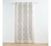 Douceur d'Intérieur Berry Taupe Sheer Eyelet Curtains (140 x 280 cm) Embroidered Sable Voile