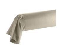 douceur d'intérieur, Biolina Bolster Pillowcase (85 x 185 cm) Taupe, 100% Organic Cotton