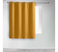 Douceur d'Intérieur, Blackout Curtain with Eyelets 135 x 180 cm Ochre Plain