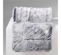 Douceur d'Intérieur, Blanket (180 x 220 cm) Antartic Grey Faux Fur