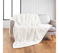 Douceur d'Intérieur, Blanket (180 x 220 cm) Foxy Natural, Imitation Fur/Sherpa