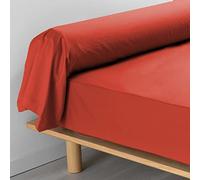 DOUCEUR D'INTERIEUR Bolster Cover, Cotton, Terracotta, 85 x 185 CM