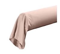 douceur d'intérieur, Bolster Pillowcase (85 x 185 cm) Percaline Nude, Cotton Percale