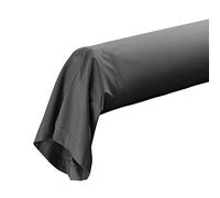 douceur d'intérieur, Bolster Pillowcase (85 x 185 cm) Percaline Steel, Cotton Percale