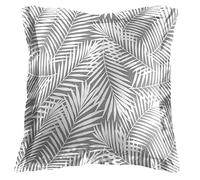 douceur d'intérieur, Botania Flat Ruffle Pillowcase (63 x 63 cm) Grey 100% Cotton