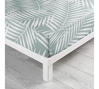 douceur d'intérieur, Botania Sage Fitted Sheet (140 x 190 cm) 100% Cotton