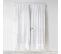 Douceur d'interieur Candide Pair of Straight Curtain Rods, White, 2 x 70 x 200 cm