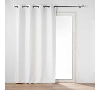 Douceur d'Intérieur, Chambray Blackout Curtain with Eyelets 135 x 240 cm Chinea White