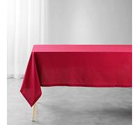 Douceur d'Intérieur, Charline Rectangular Tablecloth 140 x 240 cm Plain Cotton Red