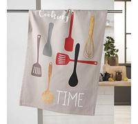 Douceur d'Intérieur Cooking Time Tea Towel, Multicoloured, 50 x 70 cm