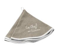 Douceur d'Intérieur, Cuistot Round Hand Towel (Diameter 60 cm) Linen, Embroidered Sponge
