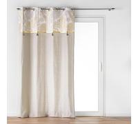 Douceur d'Intérieur Curtain, 67% COTTON 33% POLYESTER, Natural, 140 x 240 cm