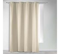 Douceur d'Intérieur, Curtain with Eyelets 135 x 240 cm Natural Blackout Plain